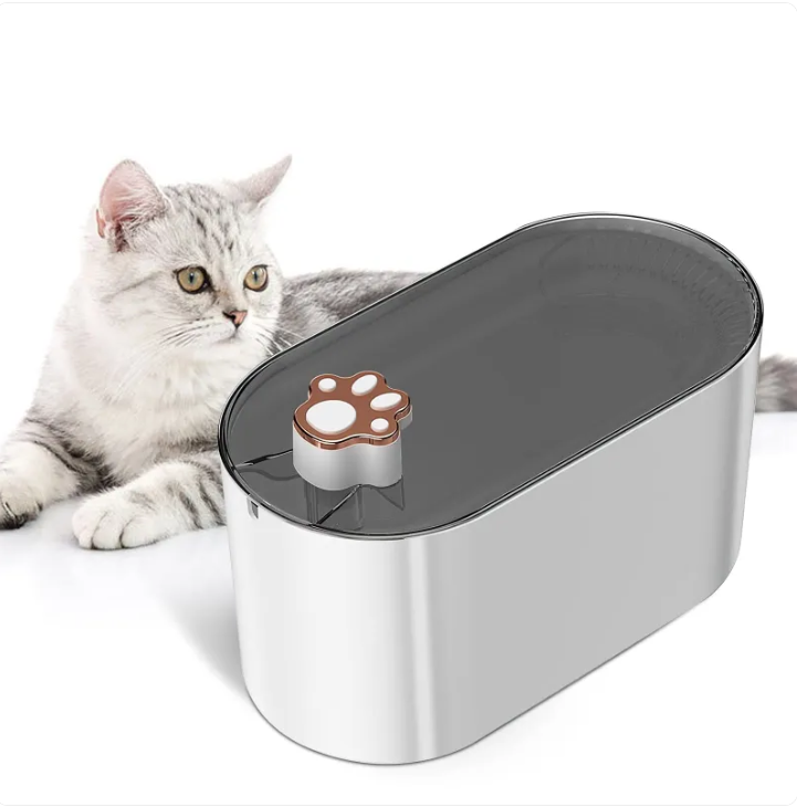 AquaPaws 3L Cat Water Fountain — Silent LED Filtered Dispenser