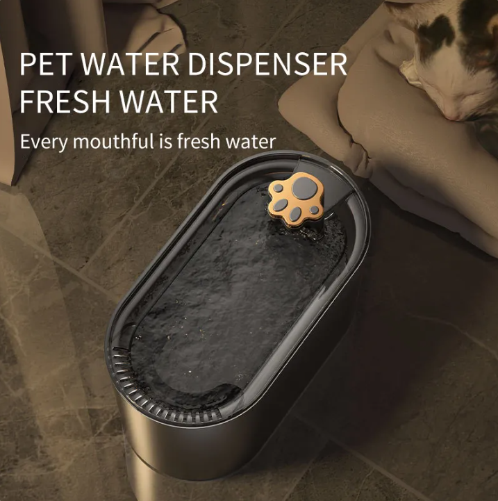 AquaPaws 3L Cat Water Fountain — Silent LED Filtered Dispenser