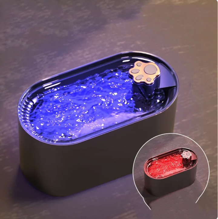 AquaPaws 3L Cat Water Fountain — Silent LED Filtered Dispenser